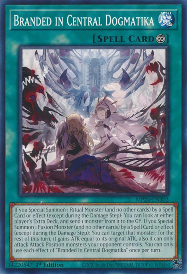 Branded in Central Dogmatika MP24-EN302 card from 25th Anniversary Tin: Dueling Mirrors