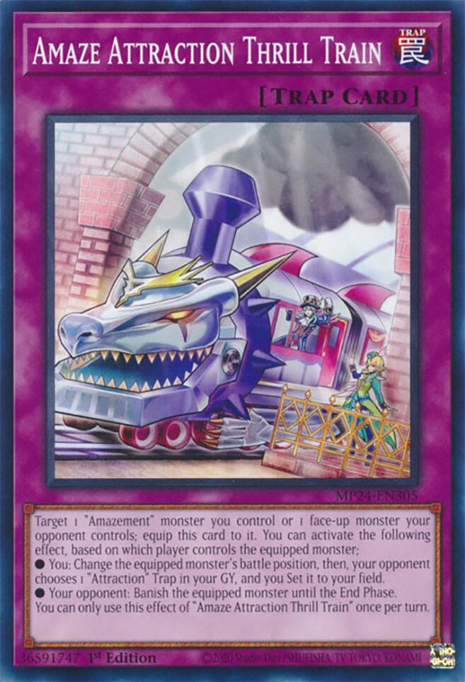 Amaze Attraction Thrill Train MP24-EN305 card from 25th Anniversary Tin: Dueling Mirrors