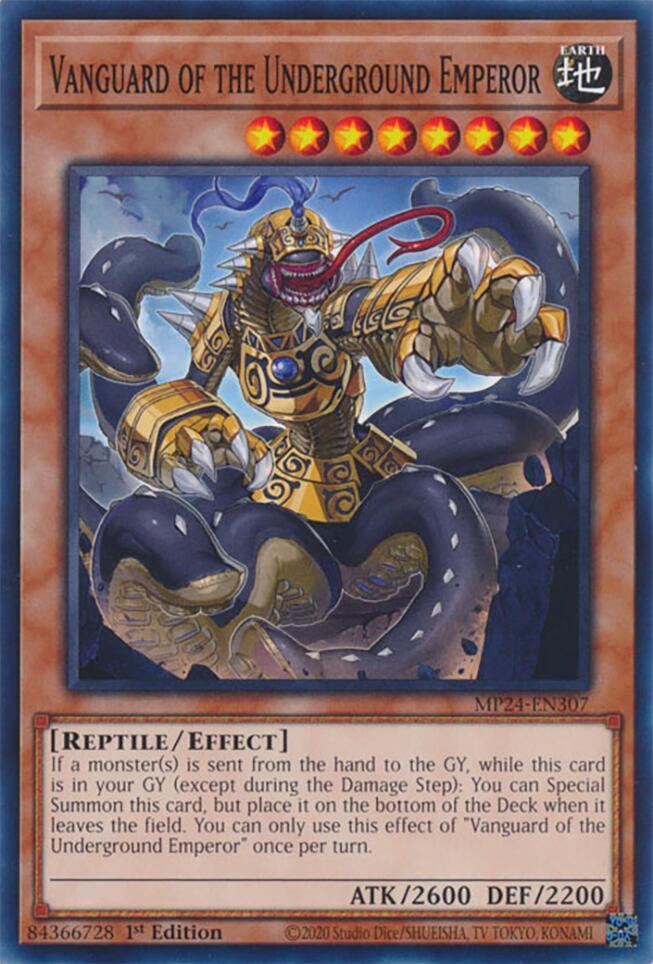 Vanguard of the Underground Emperor MP24-EN307 card from 25th Anniversary Tin: Dueling Mirrors