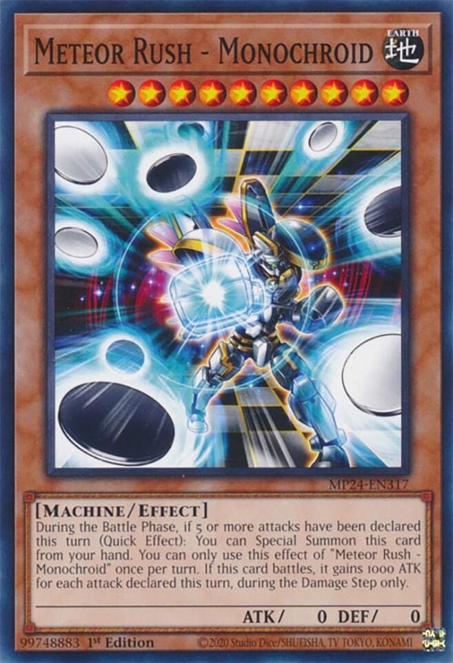 Meteor Rush - Monochroid MP24-EN317 card from 25th Anniversary Tin: Dueling Mirrors