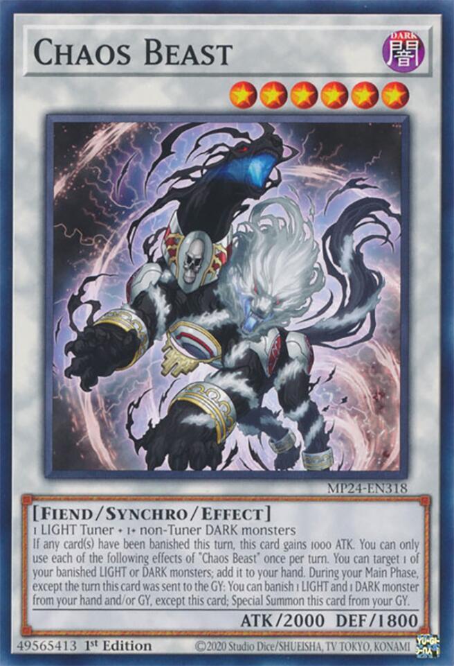 Chaos Beast MP24-EN318 card from 25th Anniversary Tin: Dueling Mirrors