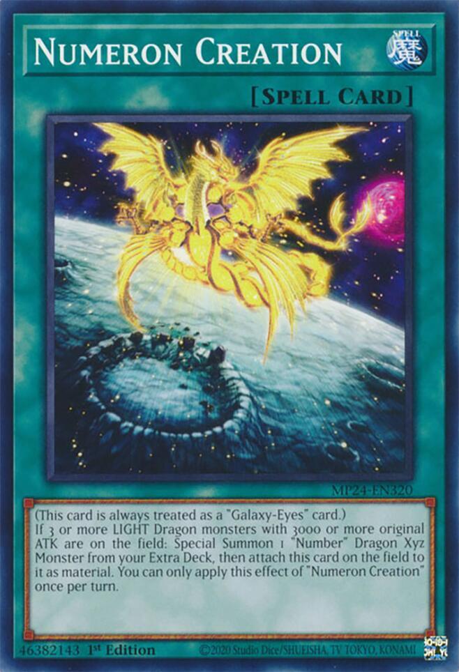 Numeron Creation MP24-EN320 card from 25th Anniversary Tin: Dueling Mirrors