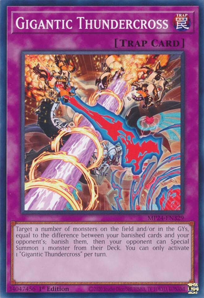 Gigantic Thundercross MP24-EN329 card from 25th Anniversary Tin: Dueling Mirrors