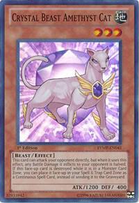 Crystal Beast Amethyst Cat RYMP-EN041 card from Ra Yellow Mega Pack