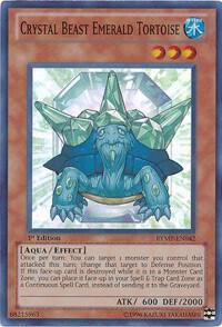 Crystal Beast Emerald Tortoise RYMP-EN042 card from Ra Yellow Mega Pack