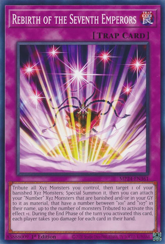 Rebirth of the Seventh Emperors MP24-EN361 card from 25th Anniversary Tin: Dueling Mirrors