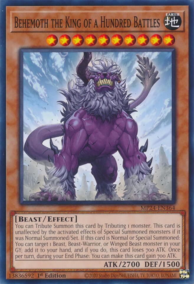 Behemoth the King of a Hundred Battles MP24-EN364 card from 25th Anniversary Tin: Dueling Mirrors