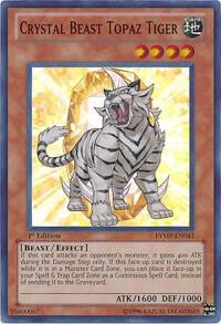 Crystal Beast Topaz Tiger RYMP-EN043 card from Ra Yellow Mega Pack