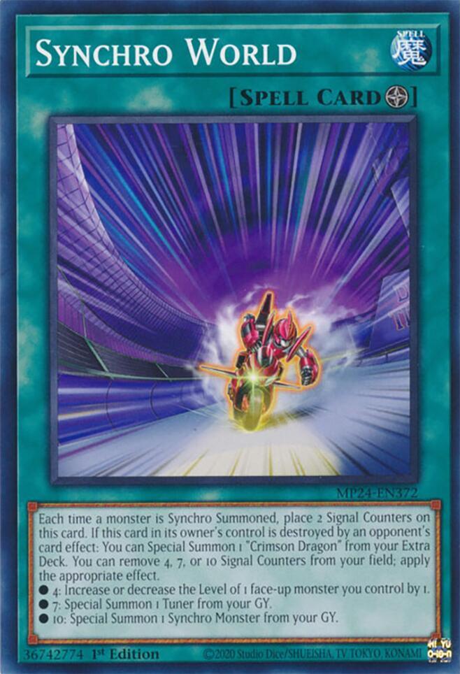 Synchro World MP24-EN372 card from 25th Anniversary Tin: Dueling Mirrors