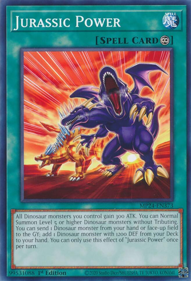Jurassic Power MP24-EN373 card from 25th Anniversary Tin: Dueling Mirrors