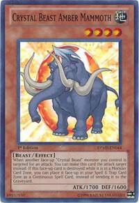 Crystal Beast Amber Mammoth RYMP-EN044 card from Ra Yellow Mega Pack