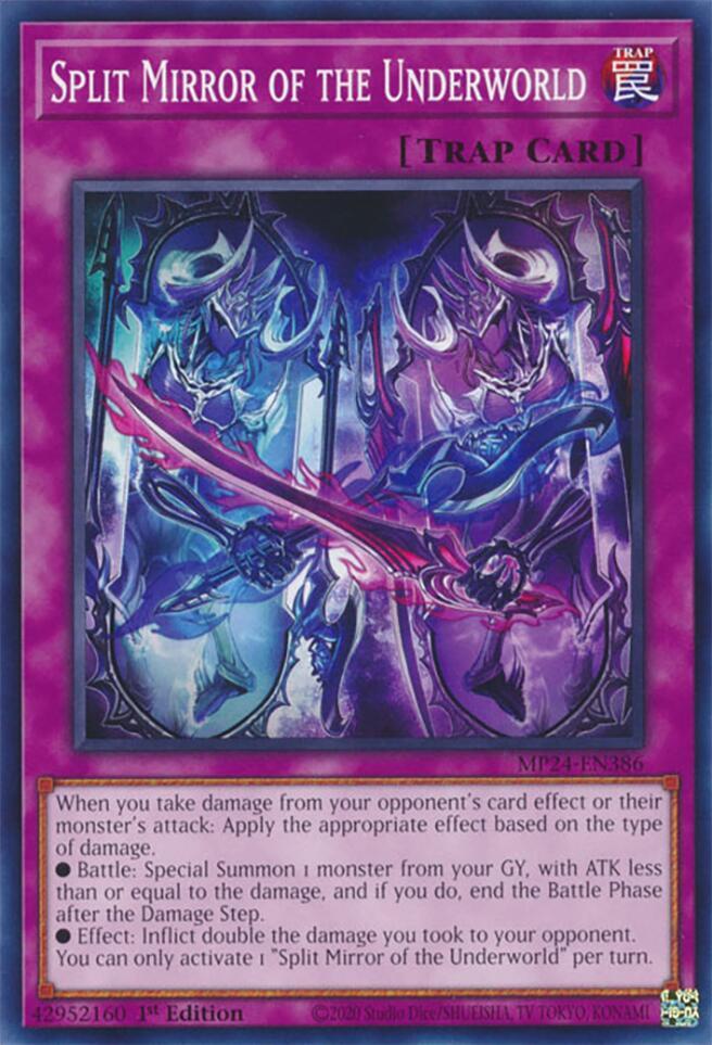Split Mirror of the Underworld MP24-EN386 card from 25th Anniversary Tin: Dueling Mirrors