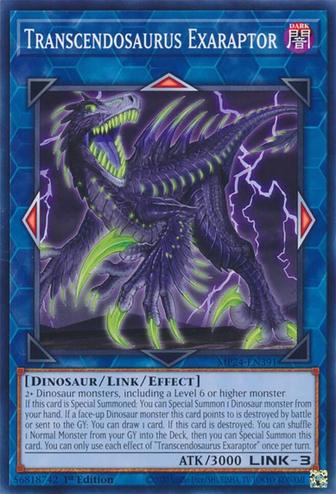 Transcendosaurus Exaraptor MP24-EN391 card from 25th Anniversary Tin: Dueling Mirrors