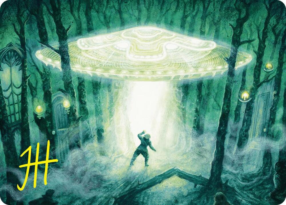 Unidentified Hovership Art Card (Gold-Stamped Signature) 2 card from Art Series: Duskmourn: House of Horror