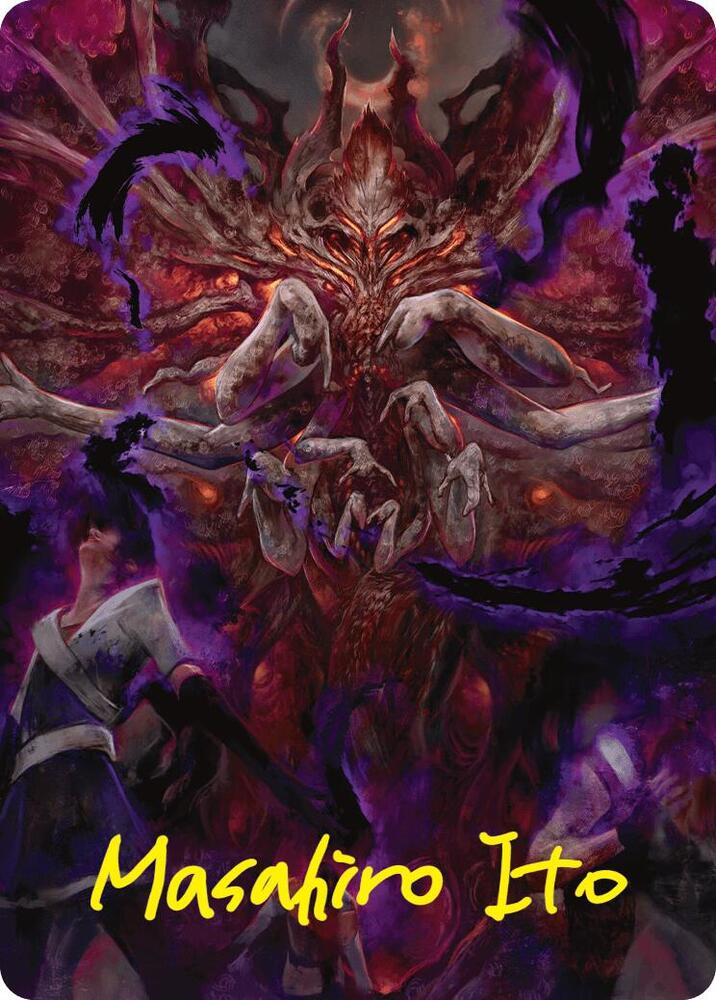Damnation Art Card (Gold-Stamped Signature) 53 card from Art Series: Duskmourn: House of Horror