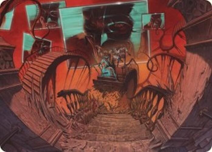 Let's Play a Game Art Card 8 card from Art Series: Duskmourn: House of Horror