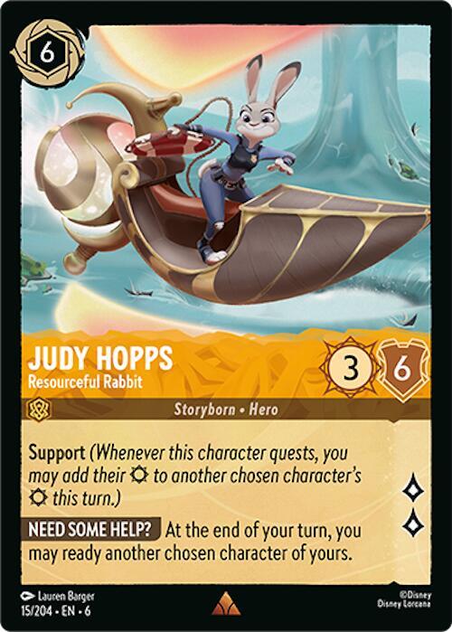 Judy Hopps - Resourceful Rabbit 15/204 card from Azurite Sea