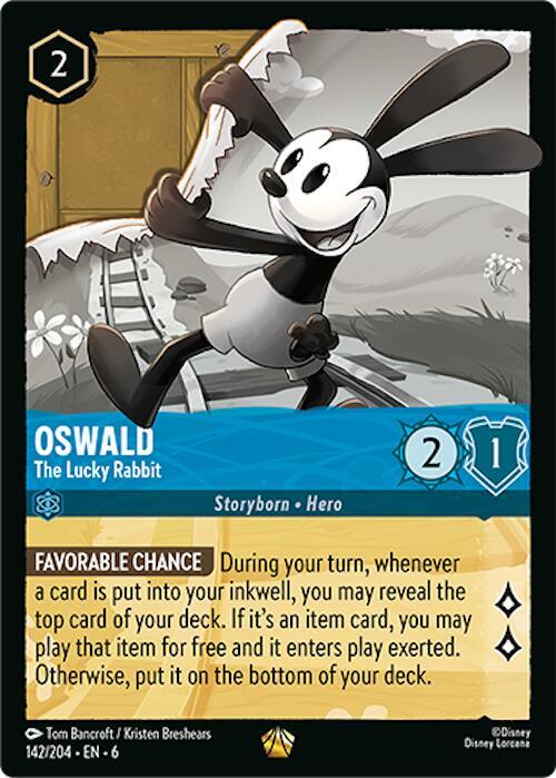 Oswald - The Lucky Rabbit 142/204 card from Azurite Sea