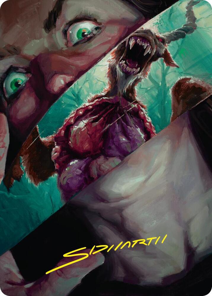 Hauntwoods Shrieker Art Card (Gold-Stamped Signature) 40 card from Art Series: Duskmourn: House of Horror