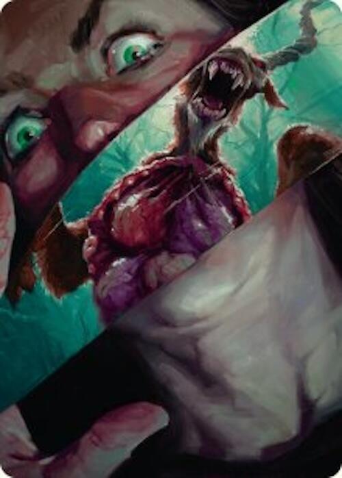 Hauntwoods Shrieker Art Card 40 card from Art Series: Duskmourn: House of Horror