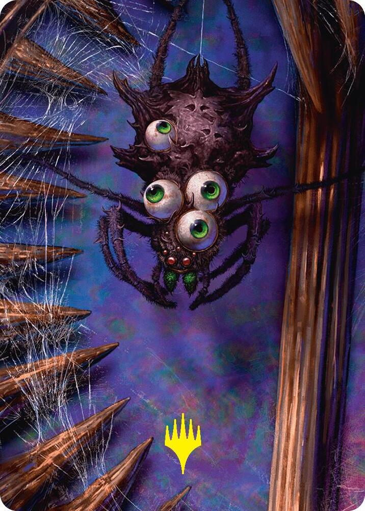 Spider Art Card (Gold-Stamped Planeswalker Symbol) 54 card from Art Series: Duskmourn: House of Horror