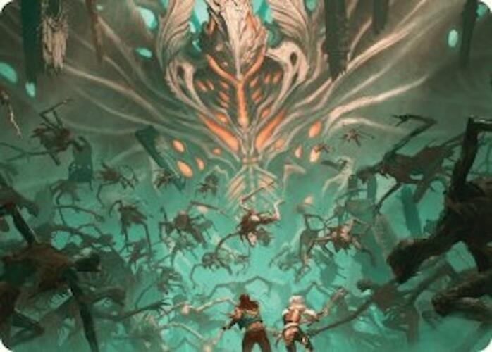 Valgavoth's Onslaught Art Card 16 card from Art Series: Duskmourn: House of Horror