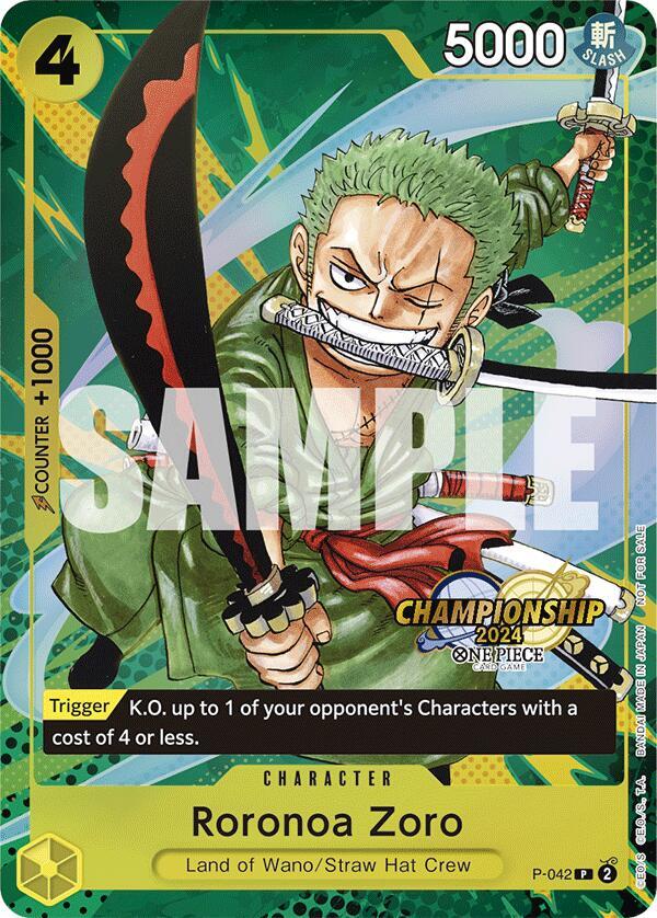 Roronoa Zoro (CS 2024 Event Pack) P-042 card from One Piece Promotion Cards