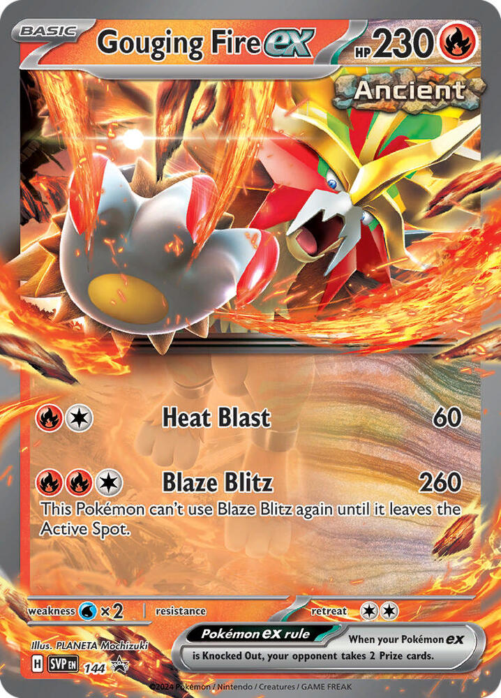 Gouging Fire ex 144 card from SV: Scarlet & Violet Promo Cards