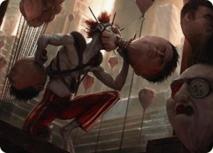 The Jolly Balloon Man Art Card 18 card from Art Series: Duskmourn: House of Horror