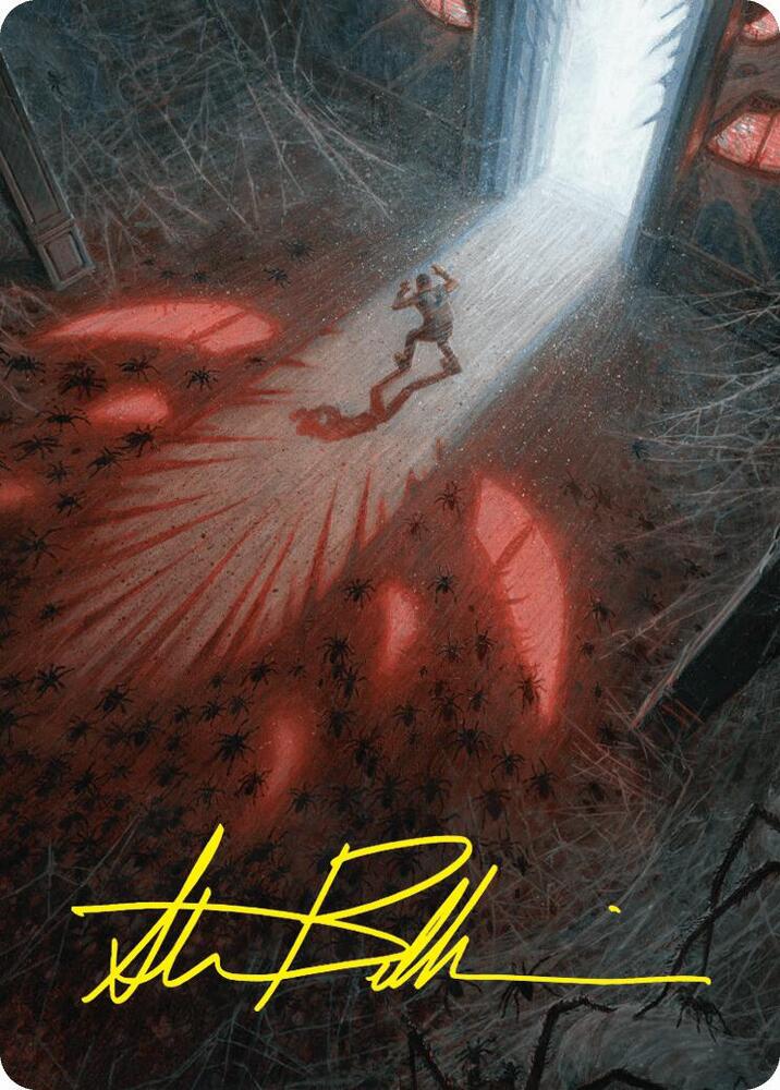 Fear My Authority Art Card (Gold-Stamped Signature) 49 card from Art Series: Duskmourn: House of Horror
