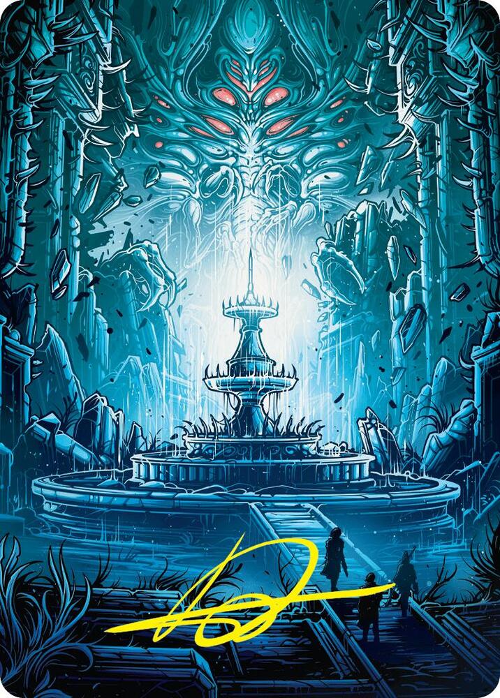 Island Art Card (Gold-Stamped Signature) 28 card from Art Series: Duskmourn: House of Horror