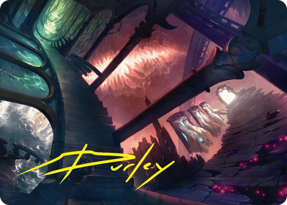 Terramorphic Expanse Art Card (Gold-Stamped Signature) 27 card from Art Series: Duskmourn: House of Horror