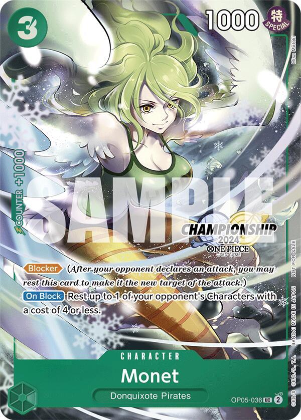 Monet (CS 2024 Event Pack Finalist) OP05-036 card from One Piece Promotion Cards