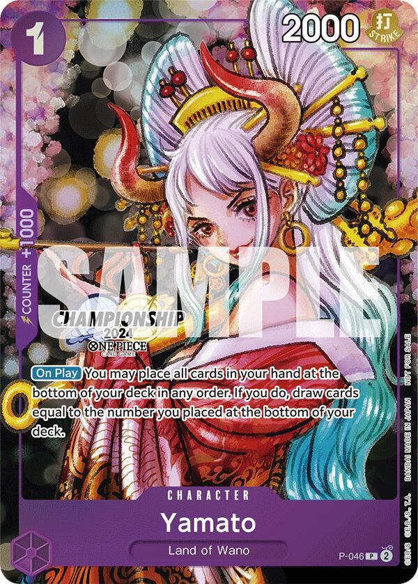 Yamato (CS 2024 Event Pack Finalist) P-046 card from One Piece Promotion Cards