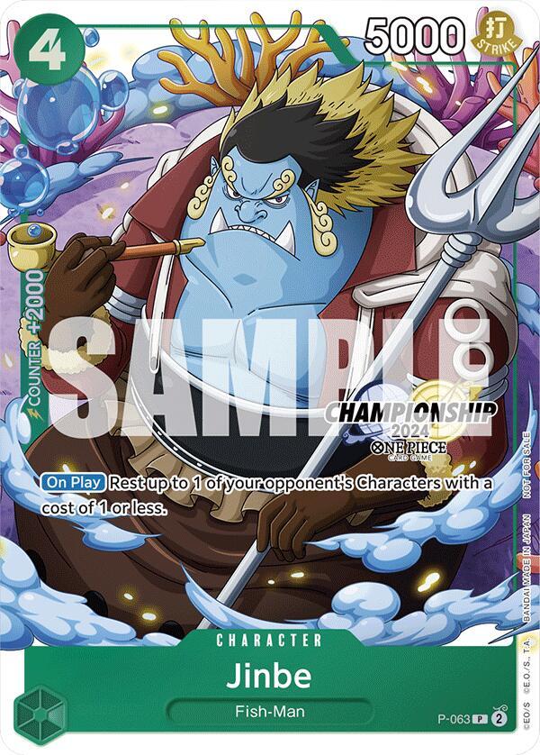 Jinbe (CS 2024 Event Pack Finalist) P-063 card from One Piece Promotion Cards