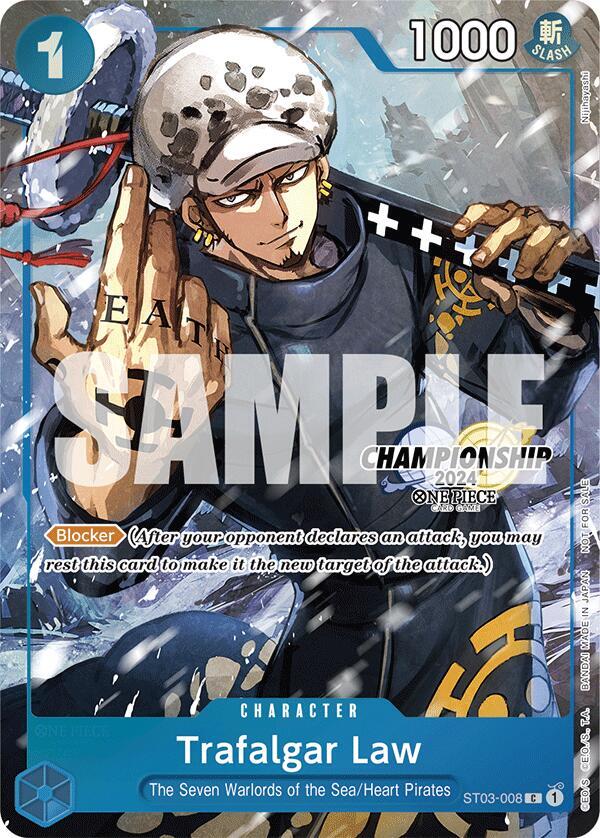 Trafalgar Law (CS 2024 Event Pack Finalist) ST03-008 card from One Piece Promotion Cards
