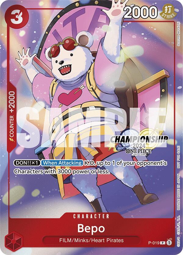 Bepo (CS 2024 Celebration Pack) P-019 card from One Piece Promotion Cards