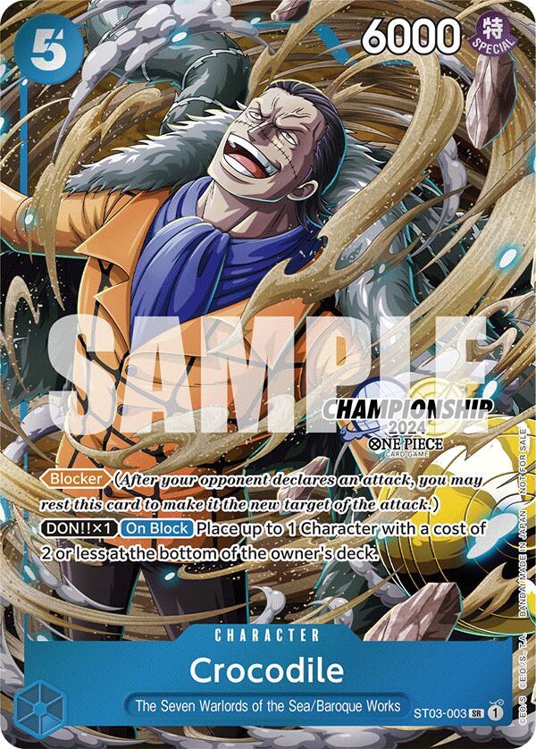 Crocodile (CS 2024 Celebration Pack) ST03-003 card from One Piece Promotion Cards