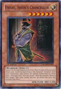 Enishi, Shien's Chancellor RYMP-EN097 card from Ra Yellow Mega Pack