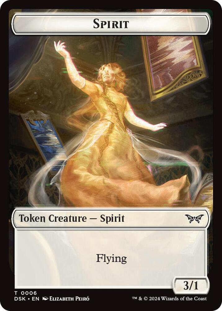 Spirit (0006) // Treasure Double-Sided Token 6 // 15 card from Duskmourn: House of Horror