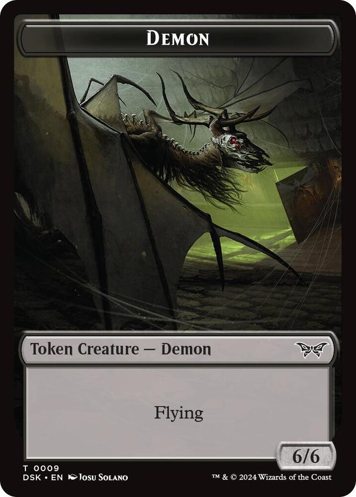 Demon Token 9 card from Duskmourn: House of Horror