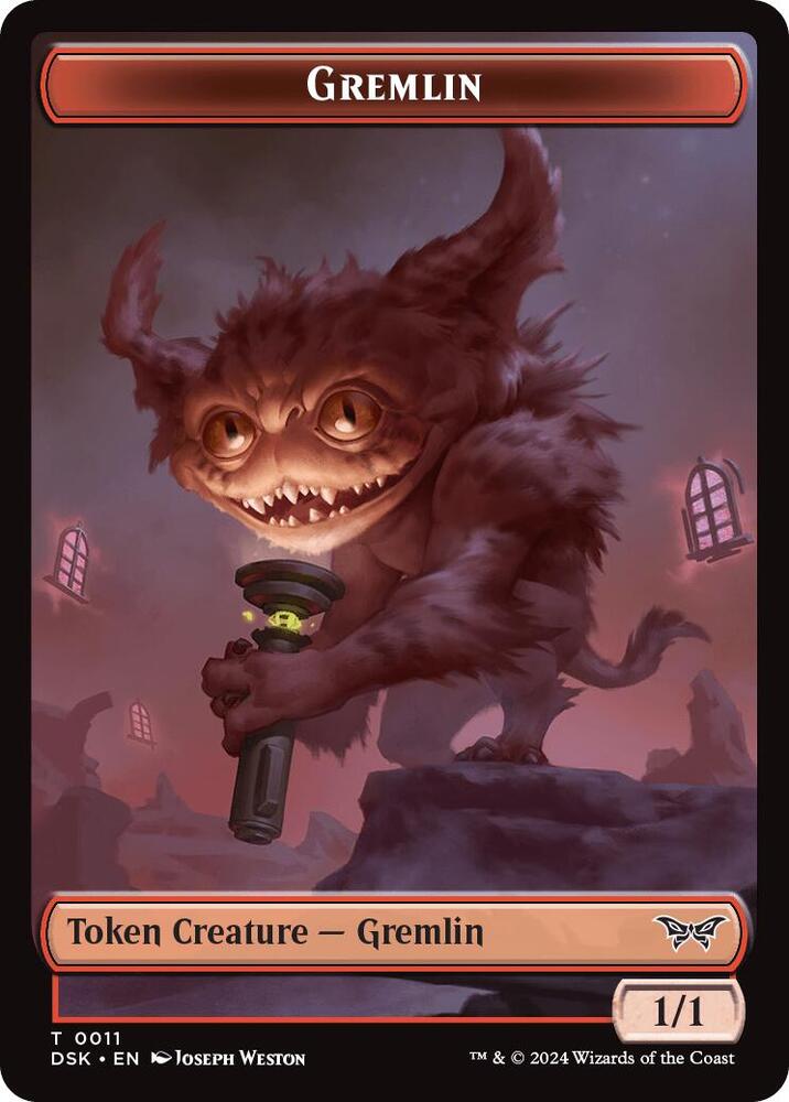 Gremlin // Manifest Double-Sided Token 11 // 18 card from Duskmourn: House of Horror