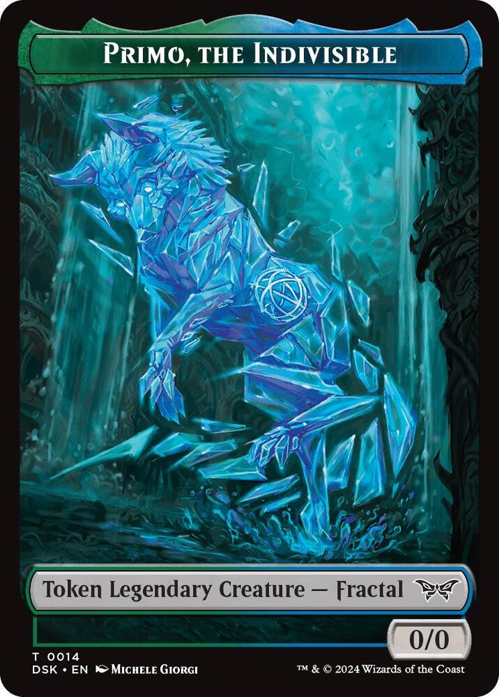 Primo, the Indivisible Token 14 card from Duskmourn: House of Horror