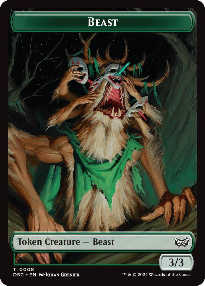 Beast // Scarecrow Double-Sided Token 8 // 23 card from Commander: Duskmourn: House of Horror