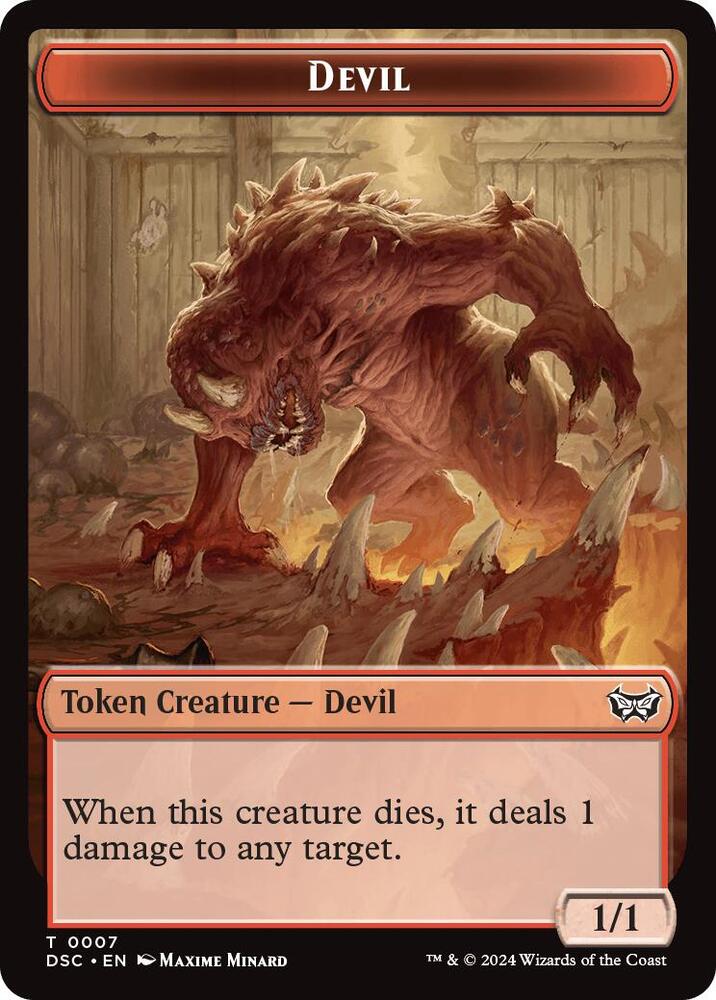 Devil // Scarecrow Double-Sided Token 7 // 23 card from Commander: Duskmourn: House of Horror