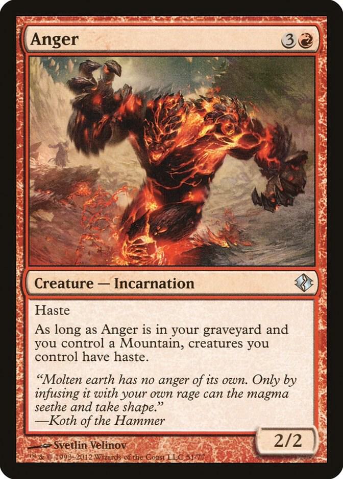 Anger 51 card from Duel Decks: Venser vs. Koth
