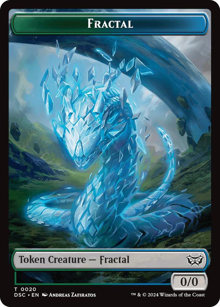 Fractal // Scarecrow Double-Sided Token 20 // 23 card from Commander: Duskmourn: House of Horror