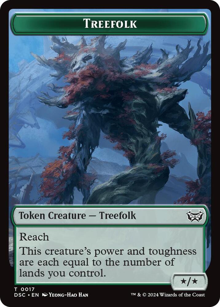 Treefolk // Spider Double-Sided Token 17 // 16 card from Commander: Duskmourn: House of Horror