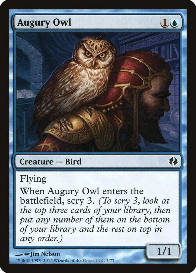 Augury Owl 3 card from Duel Decks: Venser vs. Koth