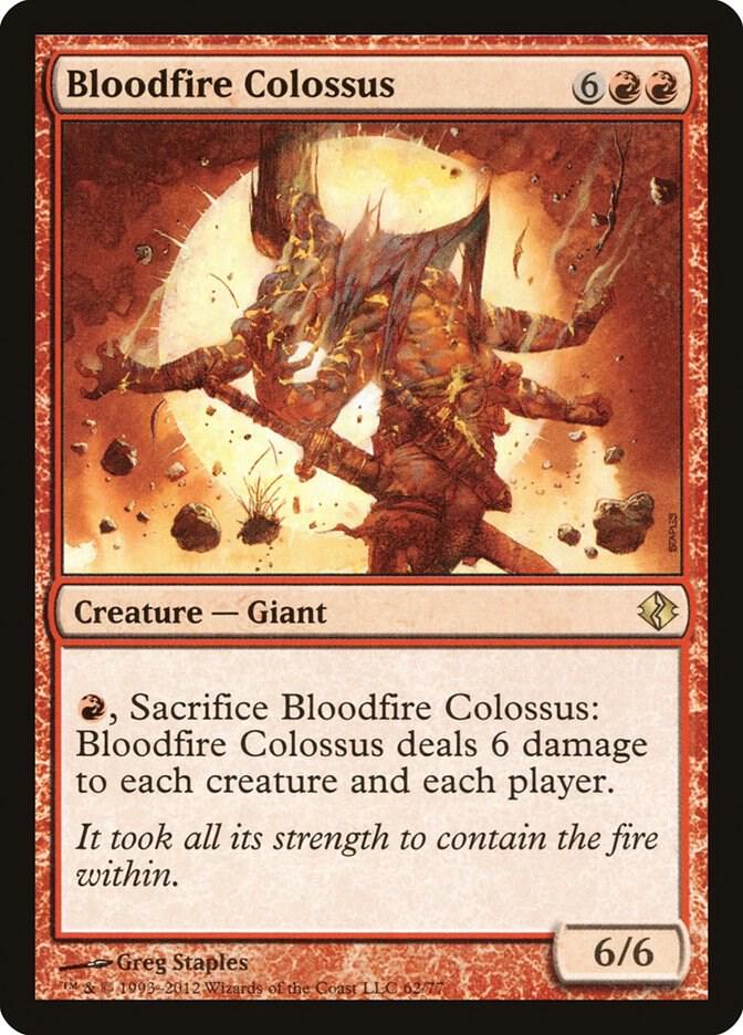 Bloodfire Colossus 62 card from Duel Decks: Venser vs. Koth